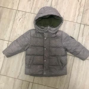 Baby Toddler Boys 18-24 Months Gap Winter Jacket Removable Hood Down Filled